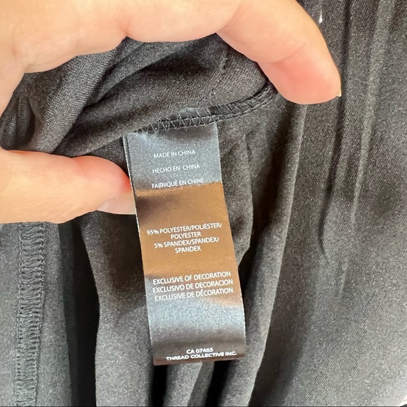 BEBE Logo Side Band Black Mini Tank Dress Sz:L,XL NWT - Picture 5 of 8